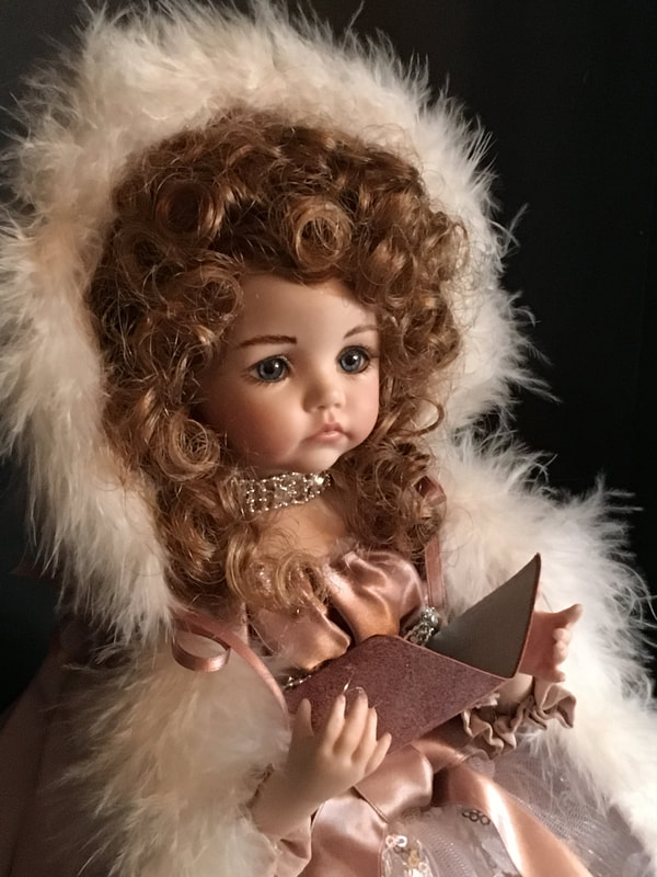 Bell Ceramics Victorian Doll Ornaments,Christmas Crafts DIY Ready to paint Doll Ornaments 4inchPorcelain Bisque Ceramic